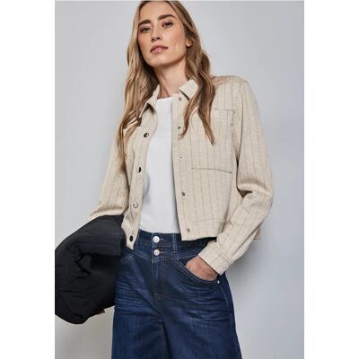 Street One Gestreifte Jacke - Beige - Damen Street One Gestreifte Jacke - Beige - Damen