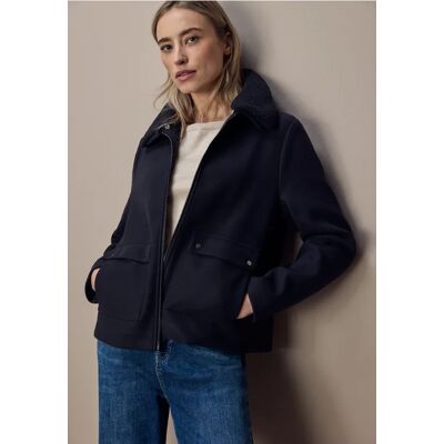 Street One Jacke mit abnehmbarem Kragen - Blau - Damen Street One Jacke mit abnehmbarem Kragen - Blau - Damen