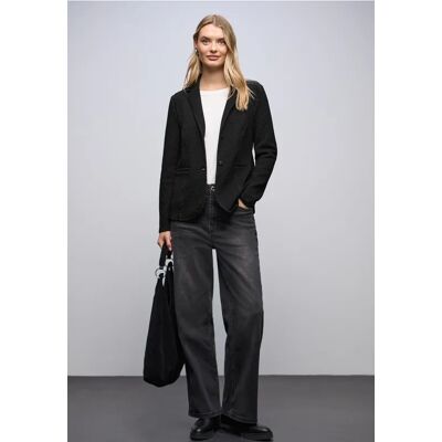 Street One Glitzernder Jacquard Blazer - Schwarz - Damen Street One Glitzernder Jacquard Blazer - Schwarz - Damen
