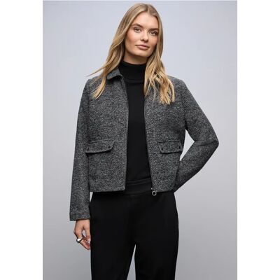 Street One Melierte Jacke - Schwarz - Damen Street One Melierte Jacke - Schwarz - Damen