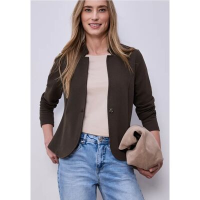 Street One Blazer aus Jersey mit Struktur - Braun - Damen Street One Blazer aus Jersey mit Struktur - Braun - Damen
