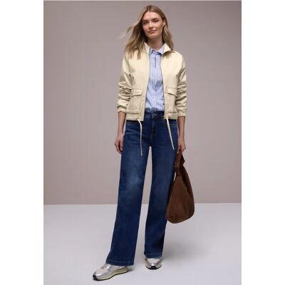 Street One Jacke mit Tunnelzug und Zipper - Beige - Damen Street One Jacke mit Tunnelzug und Zipper - Beige - Damen
