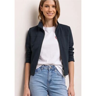 Street One Jacke mit Zipper und Brusttaschen - Blau - Damen Street One Jacke mit Zipper und Brusttaschen - Blau - Damen