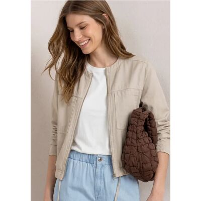 Street One Jacke im Washed-Look mit Zipper - Beige - Damen Street One Jacke im Washed-Look mit Zipper - Beige - Damen