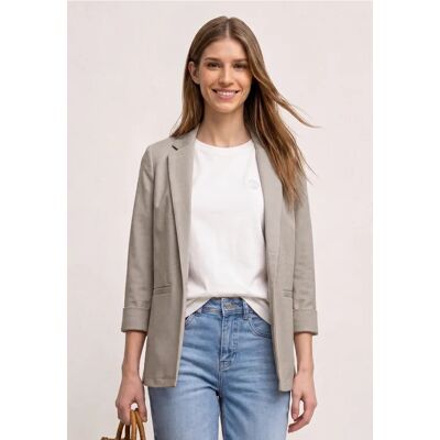 Street One Blazer im langen und offenen Schnitt - Beige - Damen Street One Blazer im langen und offenen Schnitt - Beige - Damen