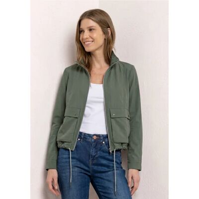 Street One Jacke mit Stehkragen und Zipper - Grün - Damen Street One Jacke mit Stehkragen und Zipper - Grün - Damen