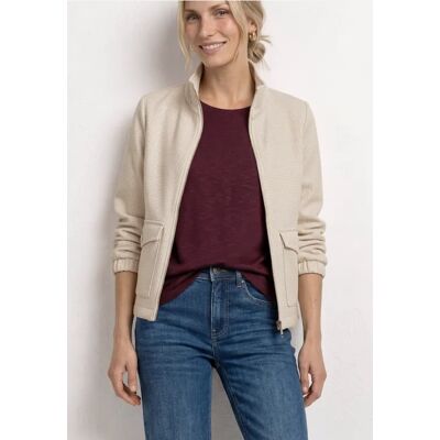 Street One Jacke mit Stehkragen und Zipper - Beige - Damen Street One Jacke mit Stehkragen und Zipper - Beige - Damen