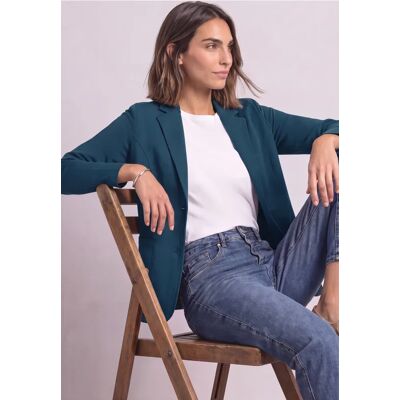 Street One Basic Blazer in Unifarbe - Blau - Damen Street One Basic Blazer in Unifarbe - Blau - Damen