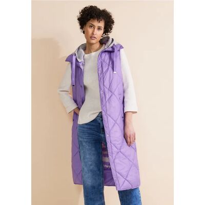 Street One Gesteppte Long Weste - Lila - Damen Street One Gesteppte Long Weste - Lila - Damen