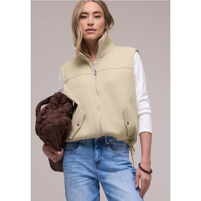 Street One Weste mit Tunnelzug und Stehkragen - Beige - Damen Street One Weste mit Tunnelzug und Stehkragen - Beige - Damen