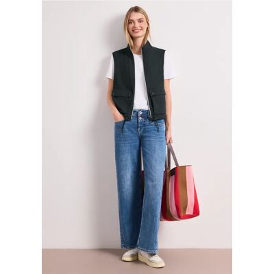 Street One Weste mit Zipper und Tunnelzug - Grün - Damen Street One Weste mit Zipper und Tunnelzug - Grün - Damen