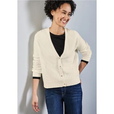 Street One Cardigan mit Struktur - Beige - Damen Street One Cardigan mit Struktur - Beige - Damen
