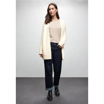 Street One Langer Federgarn Cardigan - Beige - Damen Street One Langer Federgarn Cardigan - Beige - Damen