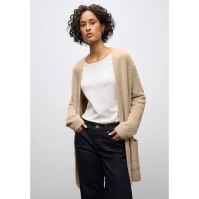Street One Langer Federgarn Cardigan - Beige - Damen Street One Langer Federgarn Cardigan - Beige - Damen