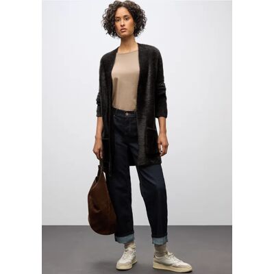 Street One Langer Federgarn Cardigan - Braun - Damen Street One Langer Federgarn Cardigan - Braun - Damen