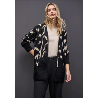 Street One Softer Jacquard Cardigan - Grau - Damen Street One Softer Jacquard Cardigan - Grau - Damen