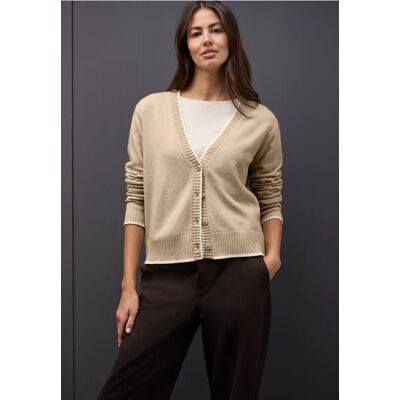 Street One Cardigan mit Kontrastdetails - Beige - Damen Street One Cardigan mit Kontrastdetails - Beige - Damen