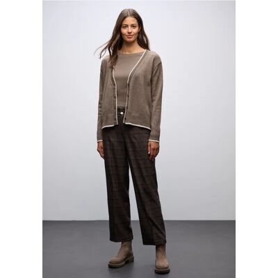 Street One Cardigan mit Kontrastdetails - Braun - Damen Street One Cardigan mit Kontrastdetails - Braun - Damen