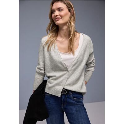 Street One Kuscheliger V-Neck Cardigan - Grau - Damen Street One Kuscheliger V-Neck Cardigan - Grau - Damen
