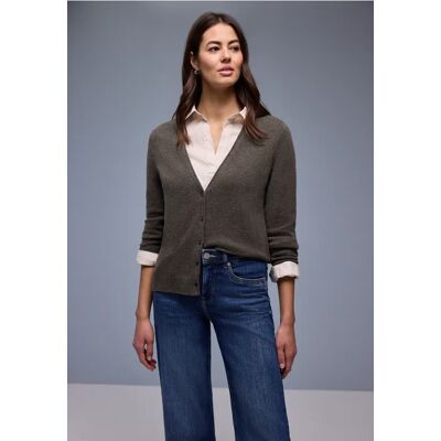 Street One Kuscheliger V-Neck Cardigan - Braun - Damen Street One Kuscheliger V-Neck Cardigan - Braun - Damen