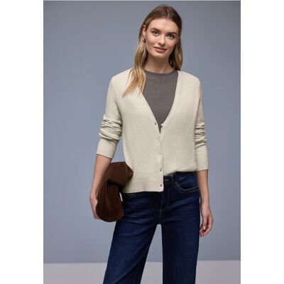 Street One Kuscheliger V-Neck Cardigan - Beige - Damen Street One Kuscheliger V-Neck Cardigan - Beige - Damen