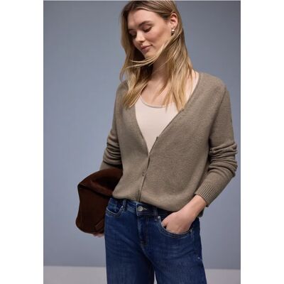 Street One Kuscheliger V-Neck Cardigan - Braun - Damen Street One Kuscheliger V-Neck Cardigan - Braun - Damen