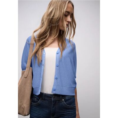 Street One Cardigan in Unifarbe - Blau - Damen Street One Cardigan in Unifarbe - Blau - Damen