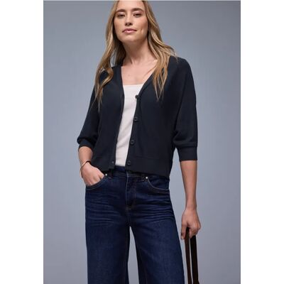 Street One Cardigan in Unifarbe - Blau - Damen Street One Cardigan in Unifarbe - Blau - Damen