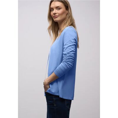 Street One Cardigan in Unifarbe - Blau - Damen Street One Cardigan in Unifarbe - Blau - Damen