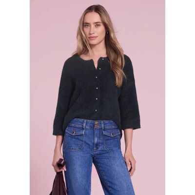 Street One Kuscheliger Halbarm Cardigan mit Rundhals - Blau - Damen Street One Kuscheliger Halbarm Cardigan mit Rundhals - Blau - Damen