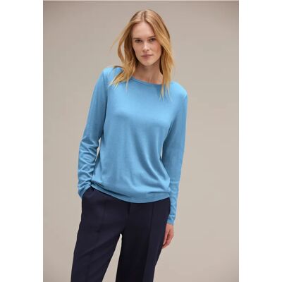 Street One U-Boot Ausschnitt Pullover - Blau - Damen Street One U-Boot Ausschnitt Pullover - Blau - Damen