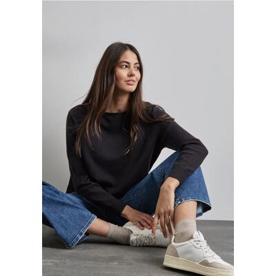Street One Melange-Look Pullover - Lila - Damen Street One Melange-Look Pullover - Lila - Damen