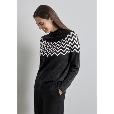 Street One Pullover mit Stehkragen - Grau - Damen Street One Pullover mit Stehkragen - Grau - Damen