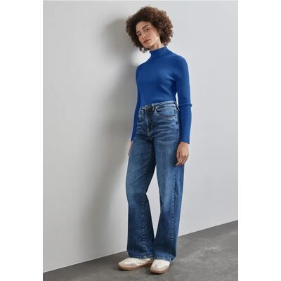 Street One Basic Rollkragen-Pullover - Blau - Damen Street One Basic Rollkragen-Pullover - Blau - Damen