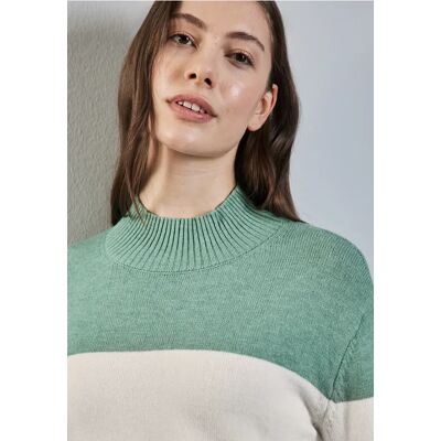 Street One Gestreifter Pullover - Grün - Damen Street One Gestreifter Pullover - Grün - Damen