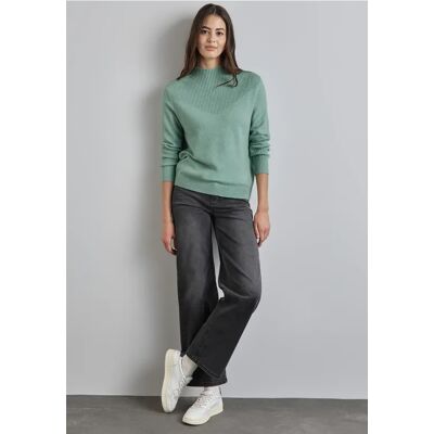 Street One Strukturmix-Pullover - Grün - Damen Street One Strukturmix-Pullover - Grün - Damen