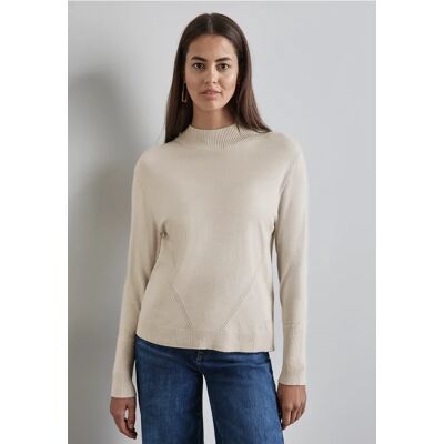 Street One Basic Turtleneck Pullover - Weiß - Damen Street One Basic Turtleneck Pullover - Weiß - Damen