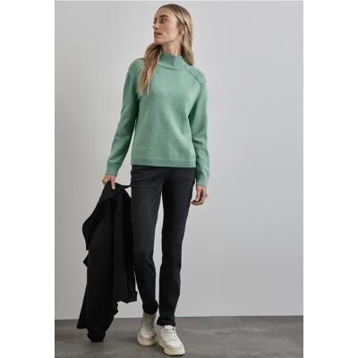 Street One Pullover mit Knopfdetail - Grün - Damen Street One Pullover mit Knopfdetail - Grün - Damen