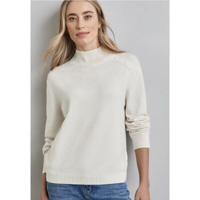 Street One Pullover mit Knopfdetail - Beige - Damen Street One Pullover mit Knopfdetail - Beige - Damen