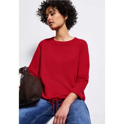 Street One Sweatshirt in Unifarbe - Rot - Damen Street One Sweatshirt in Unifarbe - Rot - Damen