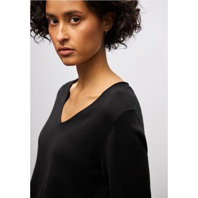 Street One V-Neck Pullover - Schwarz - Damen Street One V-Neck Pullover - Schwarz - Damen