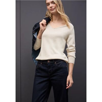 Street One V-Neck Pullover - Beige - Damen Street One V-Neck Pullover - Beige - Damen