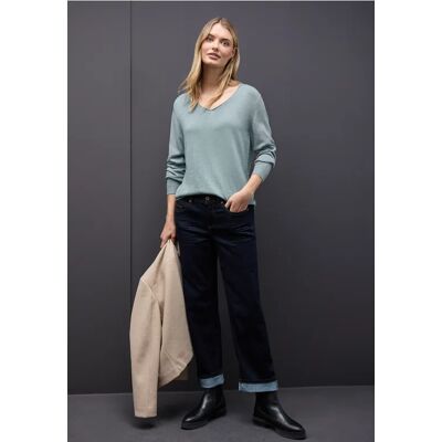 Street One V-Neck Pullover - Blau - Damen Street One V-Neck Pullover - Blau - Damen