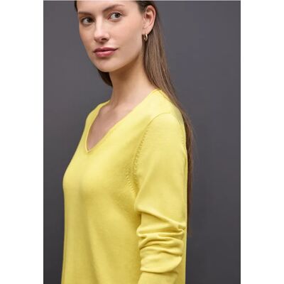 Street One V-Neck Pullover - Gelb - Damen Street One V-Neck Pullover - Gelb - Damen