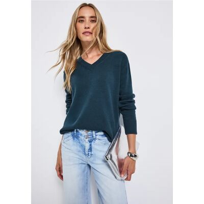Street One V-Neck Pullover - Türkis - Damen Street One V-Neck Pullover - Türkis - Damen