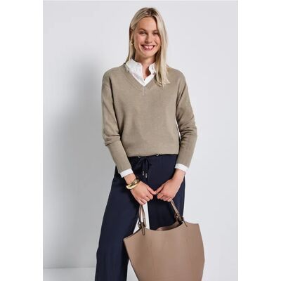 Street One V-Neck Pullover - Beige - Damen Street One V-Neck Pullover - Beige - Damen