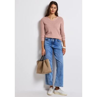 Street One Basic V-Neck Pullover - Rosa - Damen Street One Basic V-Neck Pullover - Rosa - Damen