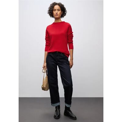 Street One Pullover mit Rollkante - Rot - Damen Street One Pullover mit Rollkante - Rot - Damen