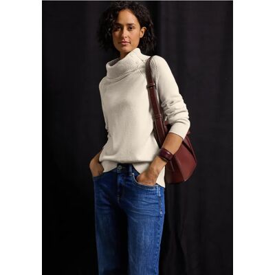 Street One Pullover mit Stehkragen - Beige - Damen Street One Pullover mit Stehkragen - Beige - Damen
