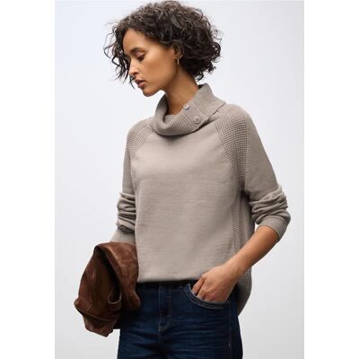 Street One Pullover mit Stehkragen - Beige - Damen Street One Pullover mit Stehkragen - Beige - Damen